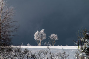 Ciel tombant paysage de neige