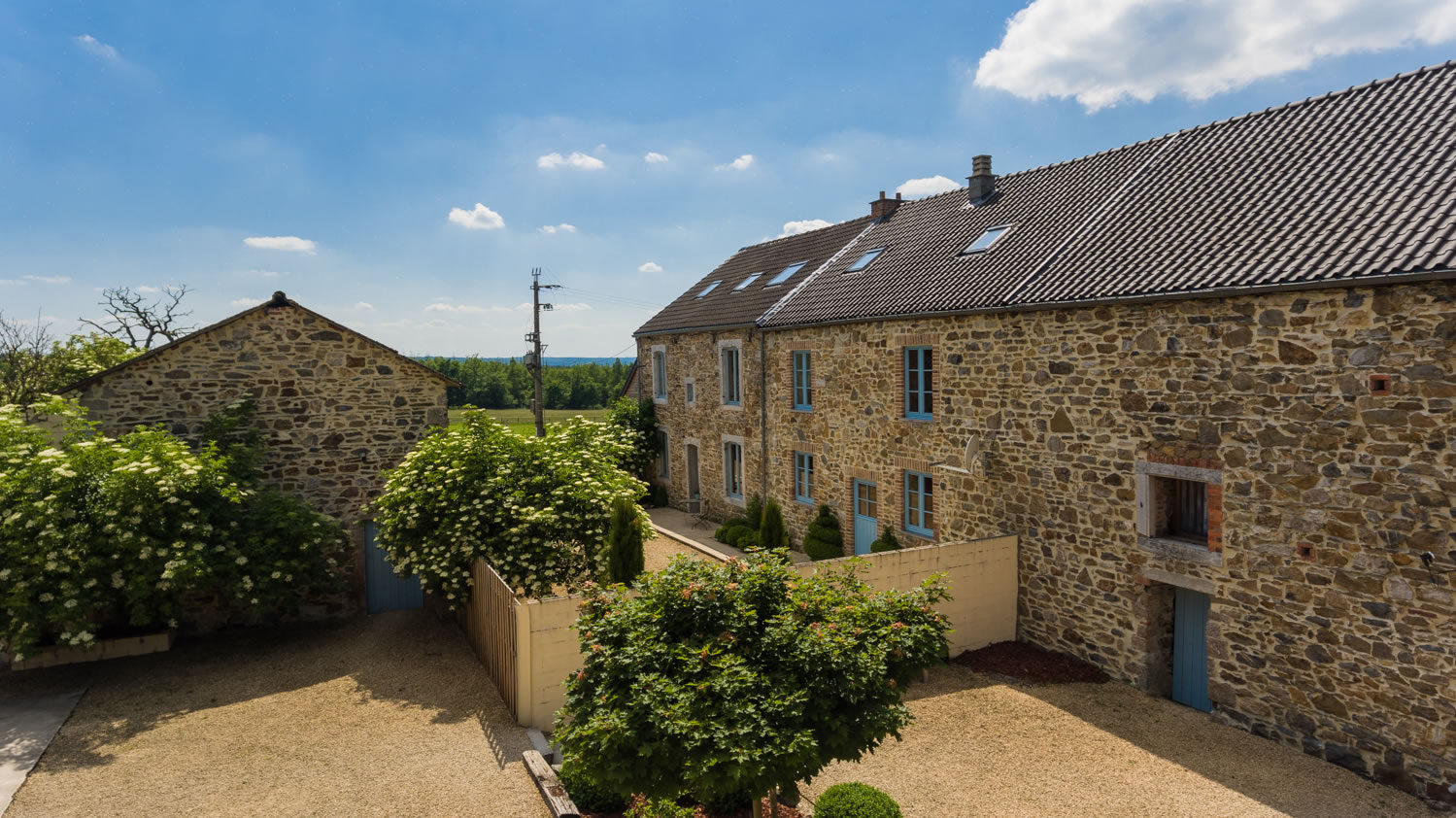 Vue aérienne gîte du cerf