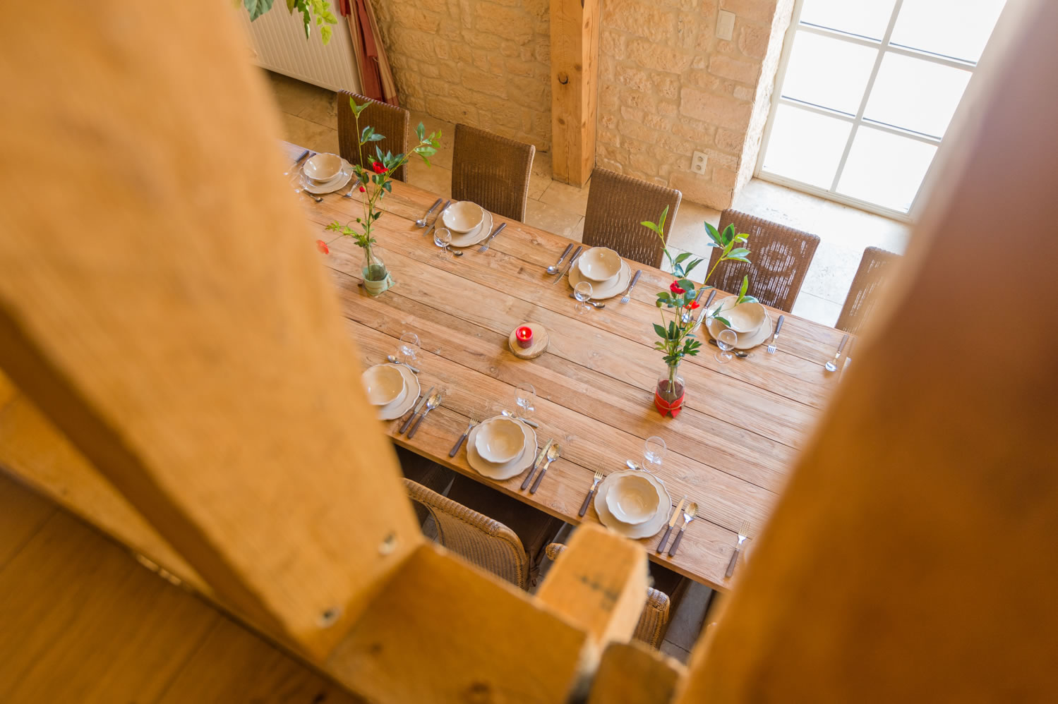 Salle à manger vue du haut